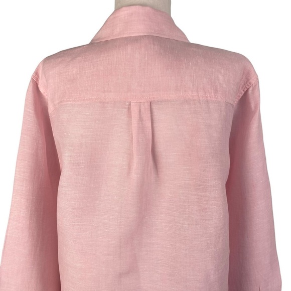 Workshop Republic Pink Button Down Linen Shirt Size PL - Picture 8 of 10
